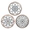 3 Pieces Thicken Farmhouse Wall Decor Rustic Wood Round Wall Art Hanging Decoration for Living Room Bedroom Home Indoor Outdoor Office Apartment Size 11.8 * 11.8in